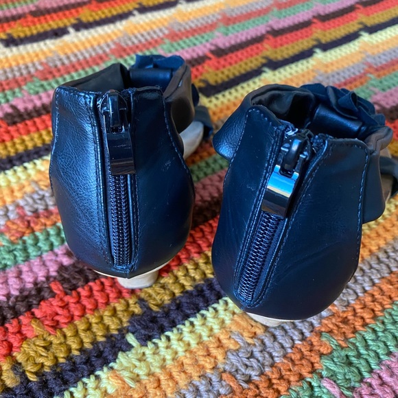 Patrizia Black Zipper Back Harlequin-B Wedge Sandles size 38 - Picture 10 of 11